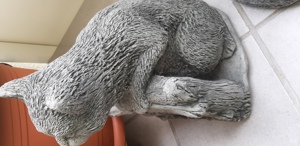 Steinfigur Katze, ca. 35 cm, neuwertig Bild 3
