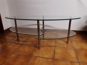 Glastisch mit zwei Ebenen Bild 5