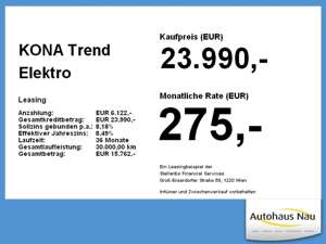 Hyundai KONA Trend Elektro SpurH LM KlimaA Navi PDC ACC Bild 5