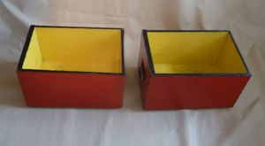 fahrbare Holzkiste, Box Kiste Holzbox rollbar stabil alt Vintage Bild 3