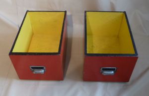 fahrbare Holzkiste, Box Kiste Holzbox rollbar stabil alt Vintage Bild 1