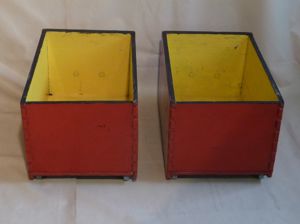 fahrbare Holzkiste, Box Kiste Holzbox rollbar stabil alt Vintage Bild 5