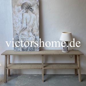 Landhaussideboard Provence Vintage Cottage Sideboard B 180 x T 30 x H 70 cm Bild 1