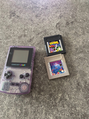 Gameboy Color in der Farbe lila Transparent inkl tetris Nintendo  Bild 1