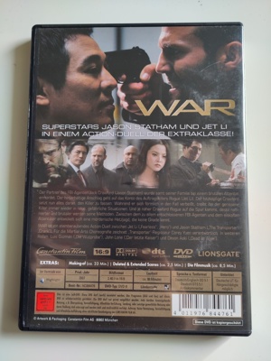 WAR | DVD | FSK 18 Uncut | mit Jet Li + Jason Statham Bild 2