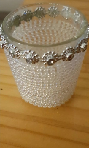2 Teelichthalter, Glas, neuwertig, 6cm Bild 2