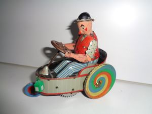  lehmann PETER 503 landwirt im dreirad auto 1920 30 germany tin toy Bild 3