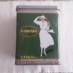 Alte Persil-Blechschachtel Waschpulver  Bild 3