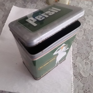 Alte Persil-Blechschachtel Waschpulver  Bild 2