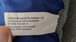 Reise-  Tour-  Campingkissen aufblassbar_229g_neuwertig Bild 4