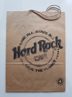 Papiereinkaufstasche aus dem Hard Rock Café