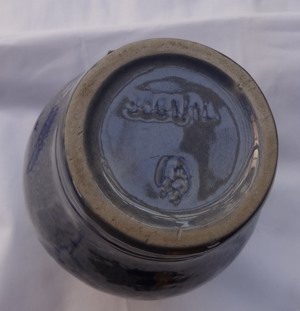 C Krug mit Henkel Keramik Steingut salzglasiert grau-blau 1 l 19 h 12  15 gut e Bild 4