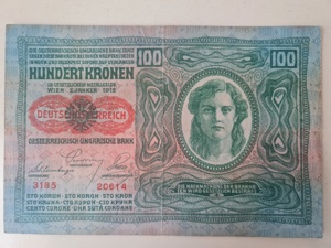 100 Kronen 1912 Österreich Ungarn Banknote Geldschein Bild 2