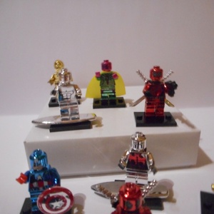 Marvel Minifiguren Chrome SilverSurfer,Deadpool,Vision ,C3PO usw Bild 4