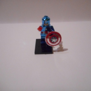 Captain America  Marvel Minifigur Aus dem Film Captain America  galvanisiert Bild 2