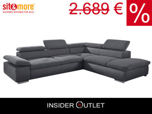 Ecksofa 272x226cm Schlaffunktion Grau Rechts Bettfunktion Couch Bild 1