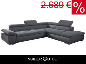 Ecksofa 272x226cm Schlaffunktion Grau Rechts Bettfunktion Couch Bild 5