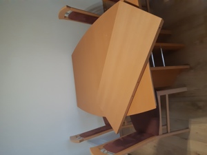 Esstisch in Bootsform mit 6 Stühlen, Buche Bild 2