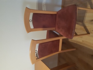 Esstisch in Bootsform mit 6 Stühlen, Buche Bild 4