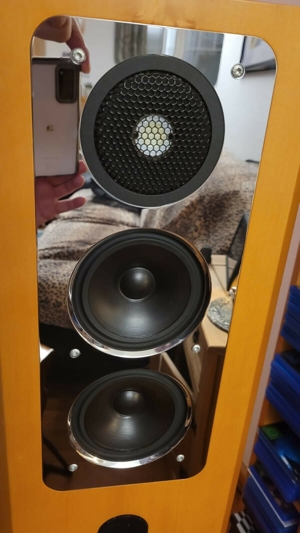 Isophon  Gauder Akustik Europa1 + Keramikhochtöner,  Furnier Erle, Chromblenden