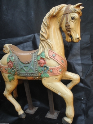 antikes karussellpferd originales kirmes kinder pferd seltenes carousell horse Bild 3