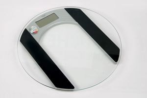 Körperwaage Adler AD 8122 Personenwaage digital rund Glas transparent 150kg OVP 