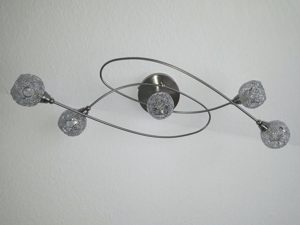 Deckenlampe Metall 5 flammig, Lampe, Hängeleuchte Bild 3