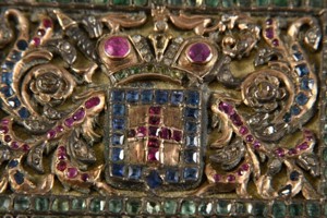 Barock Silberdose, teils Gold, Edelstein Besatz, 17.18.Jh. Bild 5