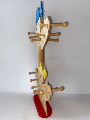 Hakenleiste Clown, 46 cm, Holz, Schmuckständer, Garderobe Kinder Bild 3