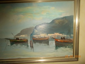 Ölbild auf Leinwand, mit Rahmen 77x57 cm, unbekannter Künstler Bild 2