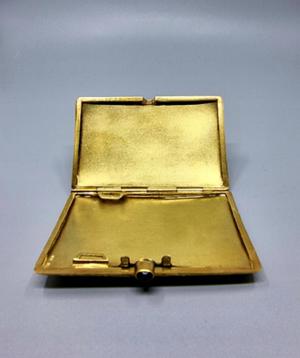 Karl Faberge Zigarettenetui im Edelholzschachtel Russland Silber 84 Gold 56 Bild 3