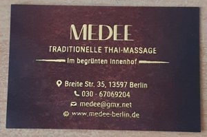 Medee Thaimassage in der Spandauer Altstadt - Massagen ab 30 Euro !! Bild 1