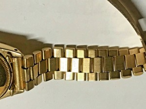 Rolex Lady Datejust 18 K Gold mit Präsidentenband Borke Bild 4