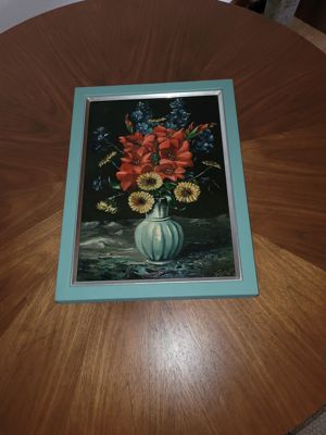 Ölbild der Blumenstrrauss