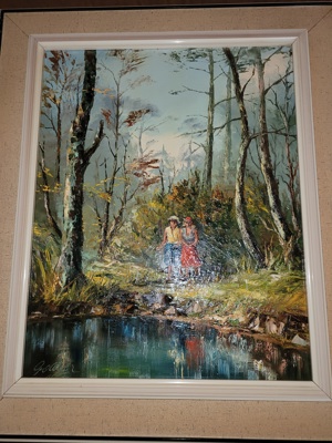 Ölbilder der Waldspaziergang Bild 1