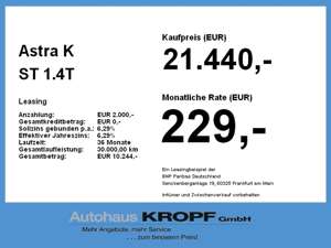 Opel Astra K ST 1.4T LED,Navi,Sitzheizung,Kamera,DAB, Bild 4