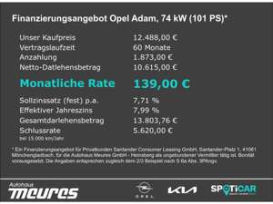 Opel Adam Slam 1.4 Klimaautom BT USB Temp PDCv+h Apple CarPl Bild 2