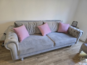 Chesterfield Couch set 2 Teilig Bild 2