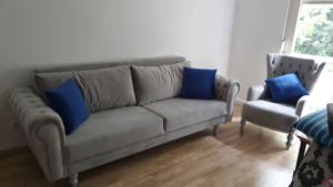 Chesterfield Couch set 2 Teilig Bild 1