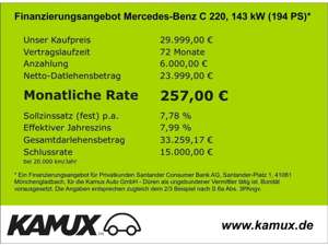 Mercedes-Benz C 220 Aut. LED+NAVI+Ambiente+360Kam+Keyless Bild 5