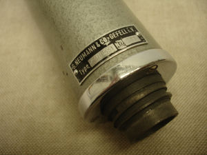  Neumann Gefell Flaschenmikrofon CMV 551 im Etui mit orig Anschlußleitung, selten Bild 8