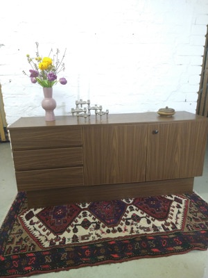 Sideboard Kommode Nussbaum   Vintage   Mid Century 60 er 