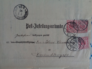 Dachbodenfund, seltene Behördenbriefe von 1900