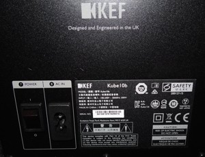 KEF Kube 10b , Hochglanz schwarz in neuwertigem Zustand Bild 5