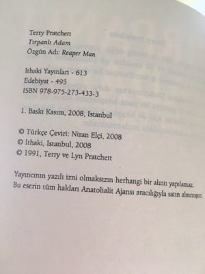 TIRPANLI ADAM Terry Pratchett - Ein Scheibenweltroman auf türkisch - Taschenbuch Bild 5