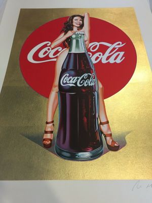 MEL RAMOS Lola Cola #5 Gold handsigniert nummeriert 2018 Bild 1