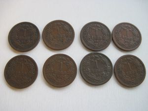 8 Antike Münzen 1 Kreuzer 1868 Ungarn Bild 1