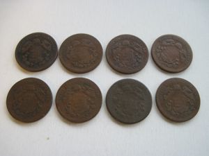 8 Antike Münzen 1 Kreuzer 1868 Ungarn Bild 2