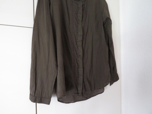 Damen Bluse Größe S von ZARA khaki mit Spitze Shirt  Hemd Bild 5