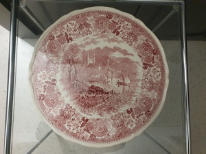 Villeroy & Boch Burgenland Tortenplatte Kuchenteller Platte rot 32 cm Bild 1
